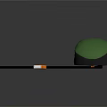 Green Wired Computer Mouse With Orange USB Connector And Cable