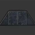 Sturdy Industrial Workshop With Metal Frame Blue Roof Panels Gray Door And Numbered Entrance Design