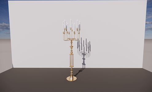 Light Luxury Candle Holder Candle Road Lead 3d model