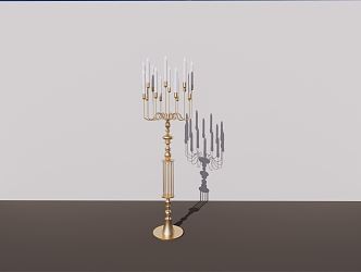 Light Luxury Candle Holder Candle Road Lead 3d model