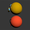 Decorative Emoji Ornament Set Featuring Various Expressions Yellow And Red For Home Decor