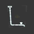 Rusty Metal L Shaped Pipe Fixture With Valve And Connector