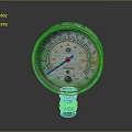 Industrial Pressure Gauge With Metal Case Dial Scale Pointer And Connection Fitting