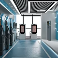 Modern Electric Vehicle Charging Station Interior With Multiple Charging Piles And Equipment