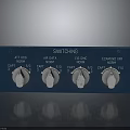 Blue Switching Panel With Control Knobs AC DC Switch CATV IN OUT Labels