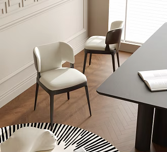 Modern Single Chair Dining Chair Leisure Chair 3d model