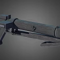 Military Tactical Long Barrel Rocket Launcher With Metal Construction Tripod Stand And Tactical Design