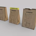 Three Brown Evidence Paper Bags With Labels And Yellow Seal Sticker