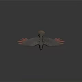 Mythical Fantasy Raptor With Vibrant Red Brown Feathers Spread Wings And Sharp Talons