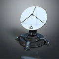 Satellite Dish Antenna With Triangular Support Frame And Stable Mounting Base
