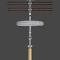 Orbiting Space Station Featuring Circular Ring Structure And Solar Panels Array