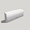Haier White Wall Mounted Air Conditioner Fan With Sleek Design And Cooling Function 3d model