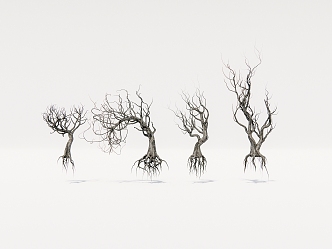 Dead wood, dead tree 3d model