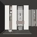 Modern Entrance Cabinet Shoe Cabinet Partition Shoe Cabinet 3d model