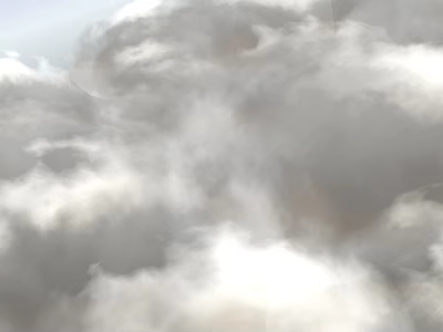 White clouds in the sky 3d model