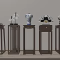 Wooden Plant Stands With Various Designs And Decorative Vases Fans Plants