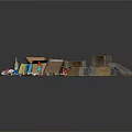 Open Cardboard Boxes With Various Waste Items Including Cans Bottles And Papers