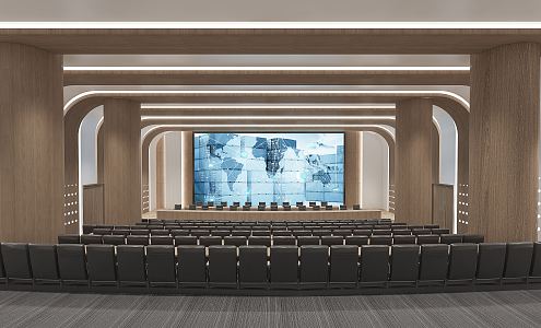 Modern Conference Hall Report Hall 3d model