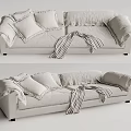 Modern double sofa 3d model