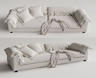 Modern double sofa 3d model