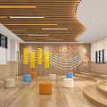 Modern Music Classroom 3d model