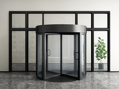 revolving door glass revolving door hotel revolving door revolving door clubhouse door glass door 3d model