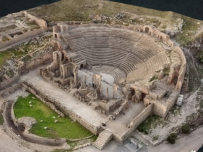 Ancient Roman Colosseum Ruins 3d model