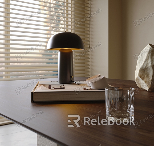 Table lamp book glass model