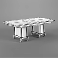 Elegant Solid Wood Table With Carved Legs And Classic Design