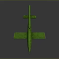 Green Shiny Aircraft Model Equipment With Smooth Surface And Wing Structure