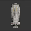 White Cylindrical Mechanical Structure With Multiple Layers And Pipes Interfaces