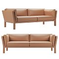 austrian modern leather sofa 3d model