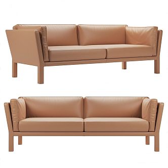 austrian modern leather sofa 3d model