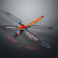 modern mechanical dragonfly machine insect mechanical insect armored insect 3d model
