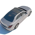 Silver Mercedes Benz Sedan With Modern Front Grille Headlights And Alloy Wheels