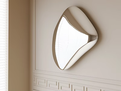 Modern Decorative Wall Mounted Mirror With Unique Abstract Shape For Home Interior 3d model