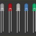 Colorful LED Indicator Lights with Pins for Computer Hardware Components in Multiple Colors