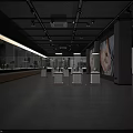 Museum Exhibition Hall Interior Design With Glass Display Cases Art Exhibits And Ambient Lighting
