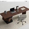 Modern Middle Ancient Desk Chair Middle Style Desk Chair Desk Office Chair Laptop 3d model