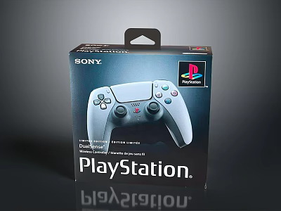 Sony PlayStation DualShock 4 Wireless Controller White Packaging Box 3d model