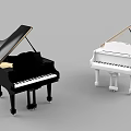 Black And White Grand Pianos Musical Instruments For Home Decor