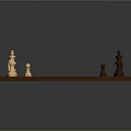 Classic Chessboard With Brown And White Squares Alphabet Number Markings And Black White Chess Pieces