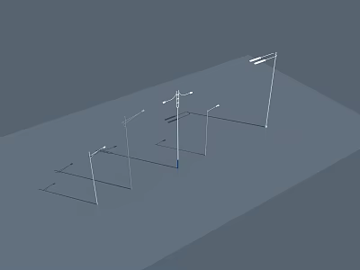 Modern Outdoor LED Lights With Various Styles And Metal Frame For Garden Decoration 3d model