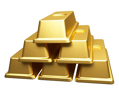 Elegant Jewelry Crafted With Pure Gold Bars For Luxury Accessories Design 3d model