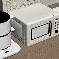 Modern Kitchen Appliances Kettle Rice Cooker Microwave 3d model