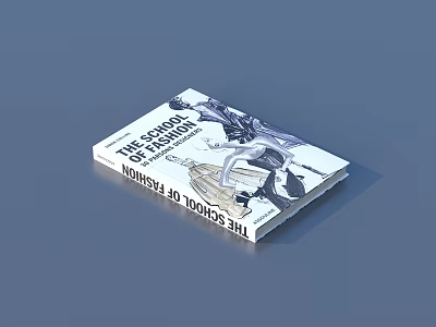 The School of Life Book Cover With Illustrative Design And Life Philosophy Themes 3d model