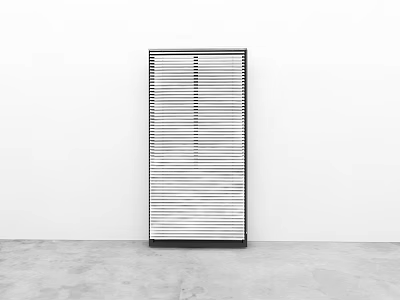 Modern Window Blinds Design In Minimalist Interior With White Wall And Gray Floor 3d model