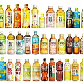 Various Bottled Drinks with Assorted Colors and Flavors Including Juice Tea and Other Beverages