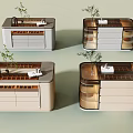Modern Wardrobe Design With Drawers Transparent Panels And Top Decorative Plants