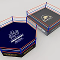 Professional Sports Equipment Including Octagonal Boxing Ring And Square Combat Ring 3d model